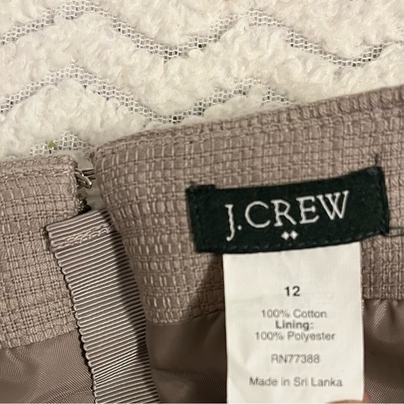 J Crew Factory Womens Gray Pleated Textured Lined Mini Skirt Sz 12 - Picture 4 of 6